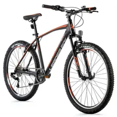 CONVENTIONAL BICYCLE MTB 26 LEADER FOX MXC BLACK MATTE/ORANGE 8-SPEED FRAME 20 INCHES (SIZE JUNIOR GARCON 164 TO 172 cm)