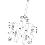 Composants de la fourche (Escorts)