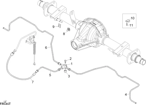 Rear brakes pipes