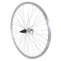 TREKKING WHEEL BRAKE SHOE LOCKING 700 X 35 - 28" ER10 SILVER REAR HUB QC300 CASSETTE 11/10/9/8-SPEED 36 SPOKES RIM 19C