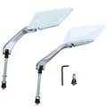 REAR-VIEW MIRROR SCOOTER REPLAY X-RUN2 WHITE (PAIR) (ROD DIAMETER 8 mm X L90MM)