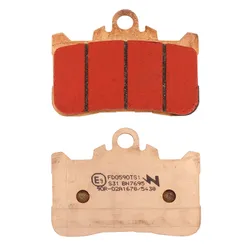BRAKE PAD SET NEWFREN FOR HONDA 500 CB HORNET 2024>, 500 CB X 2022>, 500 CBR R 2022>, 750 CB HORNET 2023> FRONT (L 67.8 mm - H 49.8 mm - P 7 mm) (FD0590TS) (TOURING SINTERED METAL)