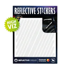 AUTOCOLLANT/STICKER REFLECHISSANT POUR VELO, CASQUE MODELE BANDES UNIVERSELLES BLANC (PLANCHE) -REFLECTIVE BERLIN