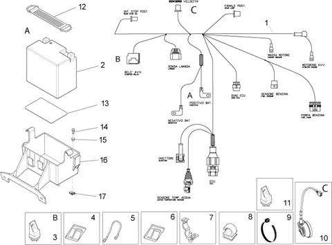 Circuit electrique arrière