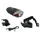 BICYCLE LIGHT USB FRONT ON HANDLEBAR 300 LUMENS BLACK/GREY 3 FONCTIONS 100%/50% MOUNTING KIT HANDLEBAR OR HELMET