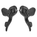 LEVIER/MANETTE ROUTE PATIN MICROSHIFT 9V. DOUBLE ALU NOIR COMPATIBLE SHIMANO (PAIRE SACHET POUR ATELIER)