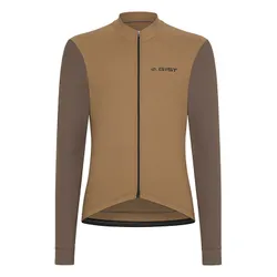 CYCLING JERSEY GIST WINTER ZERO TERRE BROWN SLEEVES LONGUES M -5602