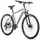 CONVENTIONAL BICYCLE TREKKING BIKE 28 LEADER FOX TOSCANA MEN'S SILVER MATTE 9-SPEED FRAME 22,5 INCHES (SIZE ADULT 190 cm TO PLUS)