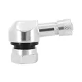 TYRE VALVE MOTORCYCLE TUBELESS ANGLED TV25AL ALUMINIUM SILVER (DIAMETER 11,3 mm) (SOLD INDIVIDUALLY) -P2R SELECTION