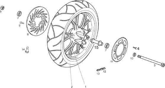 Roue arrière