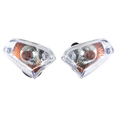 CLIGNOTANT SCOOT ADAPTABLE KYMCO 50-125 AGILITY AVANT TRANSPARENT/NOIR (HOMOLOGUE CE) (PAIRE) -P2R