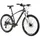 CONVENTIONAL BICYCLE MTB 26 LEADER FOX FACTOR BLACK MATTE/WHITE 7 V FRAME ALUMINIUM 20 INCHES (SIZE ADULT 180 TO 188 cm)