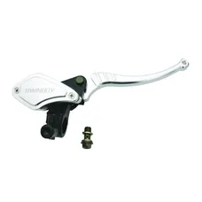 BRAKE MASTER CYLINDER MOTORCYCLE UNIVERSAL FRONT ALUMINIUM CNC BLACK/SILVER RIGHT -P2R