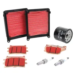 KIT ENTRETIEN MOTO ADAPTABLE HONDA 1100 CRF AFRICA TWIN 2020> PLAQUETTE METAL FRITTE (PACK 8 PIECES) -SELECTION P2R PREMIUM