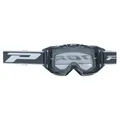 MASQUE/LUNETTES CROSS PROGRIP 3303 TR VISTA GRIS FONCE ECRAN TRANSPARENT ANTI-RAYURES/ANTI U.V./ANTI-BUEE (HOMOLOGUE CE-EN-N- AC-96025 REV.2)