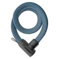 ANTIVOL VELO CHAINE A CLE ABUS YARNIT 4004K DIAM 24 mm LONGUEUR 110 cm AVEC SERRURE INTEGREE BLEU -NIVEAU SECURITE 7