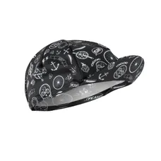 CYCLING CAP GIST STYLE TATTOO DECO BLACK/WHITE -5951