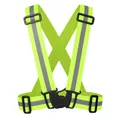 BRETELLES / GILET / BANDE REFLECHISSANTE / FLUORESCENTE DE SECURITE CORPORELLE TAILLE UNIQUE JAUNE -P2R