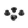 CHAINRING BOLT SET SAMOX STEEL BLACK COMPATIBLE SINGLE CHAINRING 4 ARMS (SET OF 4) - SCREW M8X0.75X6.35L