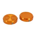COUVERCLE/CAPUCHON/BOUCHON SUPERIEUR FOURCHE AVANT MOTO POUR KTM 125 DUKE ALU CNC ANODISE ORANGE (PAIRE) -AVOC