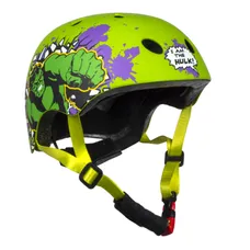 CHILDREN'S BICYCLE HELMET DISNEY V3 HULK GREEN WITH ADJUSTMENT DIAL ADJUSTMENT SIZE 54-58 (CARD-PACKED)