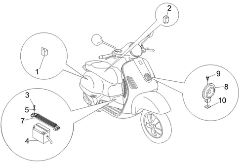 Relais   batterie   avertisseur sonore