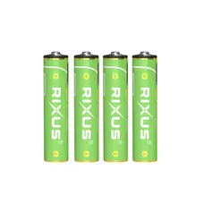 PILE RECHARGEABLE LR03 1.5V RIXUS LITHIUM-ION AAA 880 mWh (VENDU PAR 4) INCLUS CABLE USB-C -RXAA07