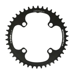 E-BIKE CHAINRING 4-BOLT DIA. 104 FOR BOSCH/BROSE/YAMAHA/GIANT/SHIMANO E-STEPS TA E-ONE 42T SINGLE BLACK ALUMINIUM 7075 NARROW WIDE