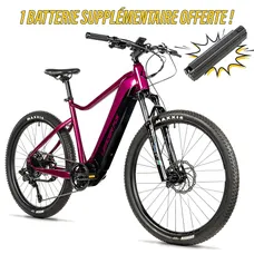 ELECTRIC BICYCLE/E-BIKE MTB 29 LEADER FOX KENT 2025 PURPLE GLOSS 9-SPEED MID-DRIVE MOTOR BAFANG M510 36-SPEED 95NM BATTERY 20AH (21,5'' - H54.6 cm - SIZE XL - FOR ADULT OF 185 cm TO 193 cm)