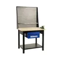 ETABLI D'ATELIER PROFESSIONNEL 1M (ETAGERE METAL WITH CROCHET FOR TOOL, TIROIR,ETAU) -BICISUPPORT