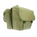 DOUBLE BICYCLE PANNIER HAPO.G 2X13,5L KAKI (35X34X13CM) - MOUNTING KIT SANGLES REGLABLES AND VELCROS ON CARRIER