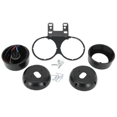 SUPPORT COMPTEUR CYCLO ADAPTABLE NOIR AVEC CONTACTEUR (DIAM 60mm) -SELECTION P2R