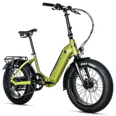 ELECTRIC BICYCLE/E-BIKE PLIANT FAT BIKE 20 LEADER FOX CODY UNISEX GREEN KAKI MATTE 7-SPEED HUB MOTOR AR BAFANG 36-SPEED 80NM BATTERY 16AH