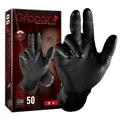 GANTS ATELIER NITRILE ECAILLES DE POISSON RESISTANT AUX PRODUITS CHIMIQUES, AUX HUILES, A L'ESSENCE NOIR T9 (L) (BOITE DE 50)