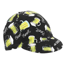 CYCLING CAP GIST STYLE BIERE DECO BLACK/YELLOW -5951