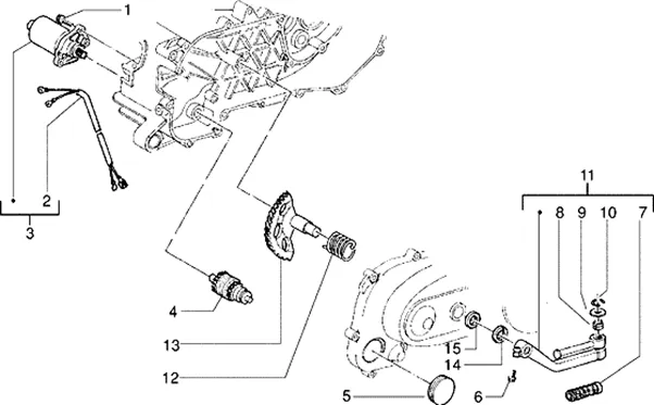 Demarreur electrique-Levier de demarrage
