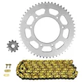 KIT CHAINE ADAPTABLE DERBI 50 SENDA DRD SM PRO 2005>2016 420 11x53 (DIAM COURONNE 102/125/8.5) (DEMULTIPLICATION ORIGINE) -AFAM