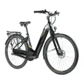 ELECTRIC BICYCLE/E-BIKE CITY 28 LEADER FOX NEBA UNISEX BLACK 8-SPEED SHIMANO NEXUS MID-DRIVE MOTOR BAFANG M420 36-SPEED 80NM BATTERY 15AH (18'' - H46CM - SIZE M - FOR ADULT OF 168 cm TO 178 cm)
