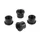 INTRAVIS PEDALIER SAMOX ACIER NOIR COMPATIBLE MONO PLATEAU 4 BRANCHES (JEU DE 4) - CHEMINEE M8x0.75x6.7L