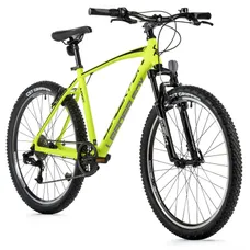 CONVENTIONAL BICYCLE MTB 26 LEADER FOX MXC YELLOW FLUORESCENT 8-SPEED FRAME 18 INCHES (SIZE JUNIOR GARCON 156 TO 164 cm)