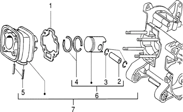 Ensemble cylindre-piston-axe de piston