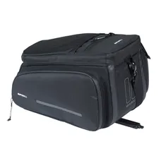 BAG REAR BICYCLE BASIL MOVE BLACK WITH SOUFFLET WATERPROOF EXTENSIBLE 10-26L MOUNTING KIT CARRIER (L33X L24CMXH18CM) MOUNTING KIT SYSTEM MIK 2.0 (INCLUDED)
