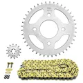 KIT CHAINE ADAPTABLE DAELIM 125 VL DAYSTAR 2001>2007 428 14x42 (DIAM COURONNE 58/90/10.5) (DEMULTIPLICATION ORIGINE) -AFAM