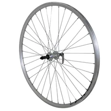 TREKKING WHEEL BRAKE SHOE LOCKING 700 X 35 - 28" ER10 SILVER REAR HUB ALUMINIUM FREEWHEEL 7/6/5-SPEED 36 SPOKES RIM 19C