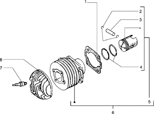 Ensemble cylindre-piston-axe de piston