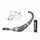 EXHAUST SYSTEM 50CC GEARED MOTORCYCLE VOCA ROOKIE FOR BETA 50 RR/PEUGEOT 50 XP6/YAMAHA 50 DT R (ROUTING LOWER -SILENCER ALUMINIUM BLACK)