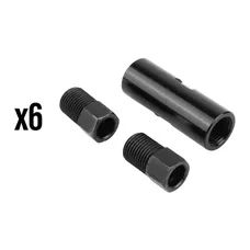 KIT RALLONGE BRAKE HOSE ELVEDES FOR BRAKE HYDRAULIC BLACK (6 DOUILLES + 12 SCREW COMPRESSION BRAKE HOSE CONNECTOR 5,5 mm)