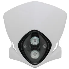 PLAQUE PHARE/TETE DE FOURCHE 50 A BOITE UNIVERSEL REPLAY DUKE BLANC HALOGENE 2x20W