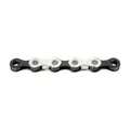 CHAINE VELO 11V. ROUTE/VTT KMC ARGENT/NOIR 114 MAILLONS COMPATIBLE SHIMANO/SRAM (EN BOITE)