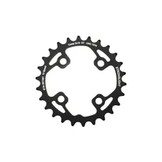 MTB CHAINRING 4-BOLT DIA. 64 FOR SHIMANO XT M785 STRONGLIGHT DOUBLE 26T INNER BLACK (FOR OUTER 38T) NOT THREADED - THICKNESS 3.5 mm 10-SPEED